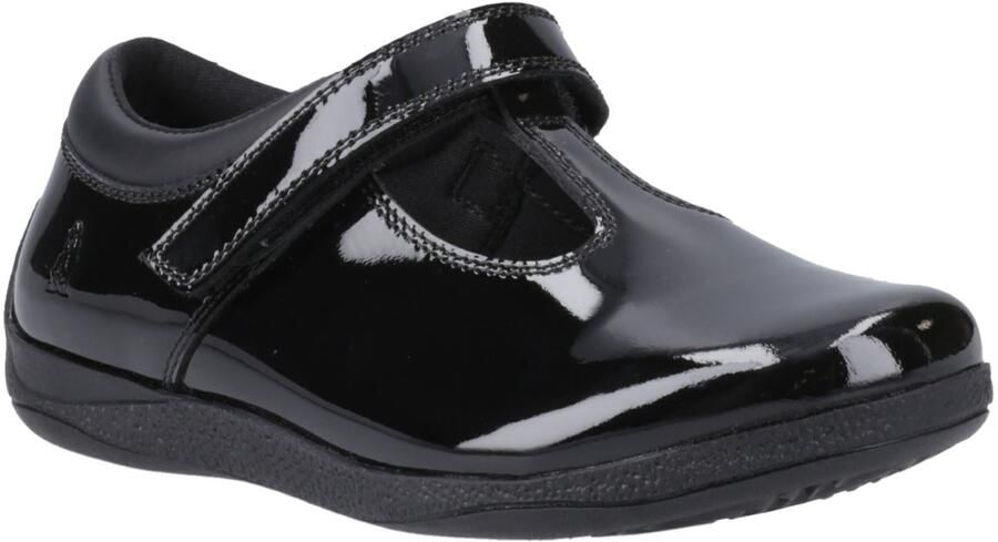 Hush Puppies Caitlin T-Bar Meisjes Zwart Leren Schoenen