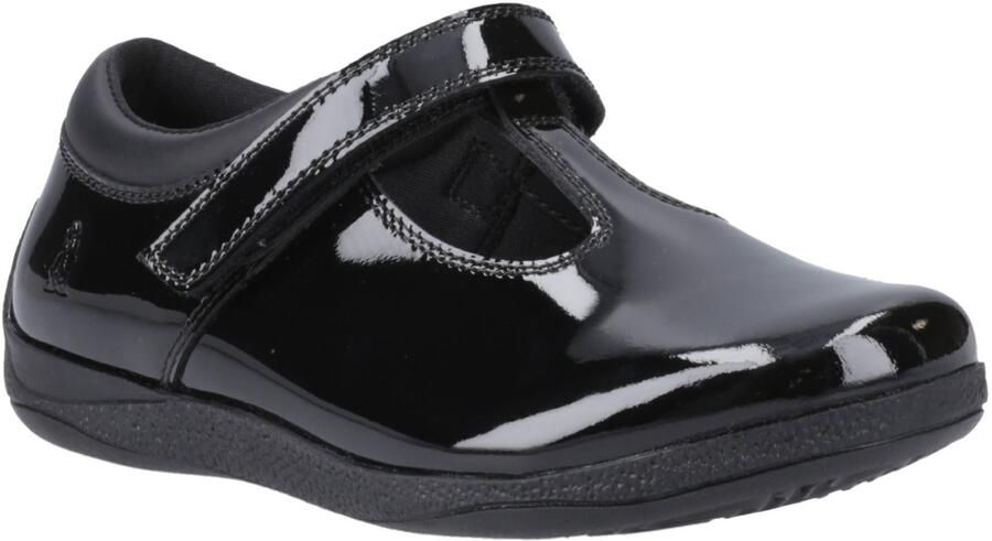 Hush Puppies Caitlin T-Bar Meisjes Zwart Leren Schoenen