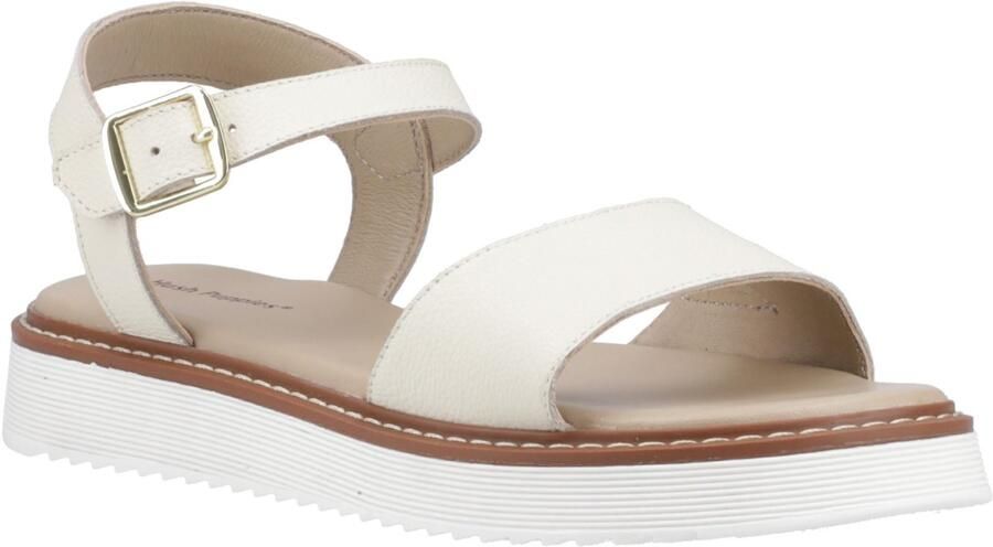 Hush Puppies Cassie Nubuck Dames Crème Sandalen
