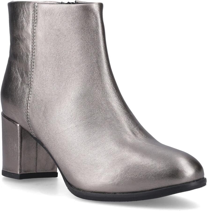 Hush Puppies Claridy Leren Dames Pewter Enkelboots met Hak