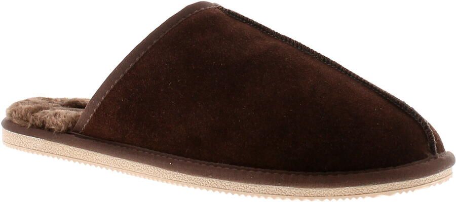 Hush Puppies Coady Suède Heren Bruine Pantoffels