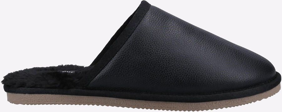 Hush Puppies Coady Suède Heren Zwarte Pantoffels