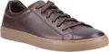 Hush Puppies Colton Leder Heren Koffie Sneakers - Bruin