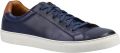 Hush Puppies Colton Leer Heren Navy Trainers - Marineblauw