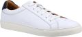 Hush Puppies Colton Leer Heren Wit Trainers - Wit