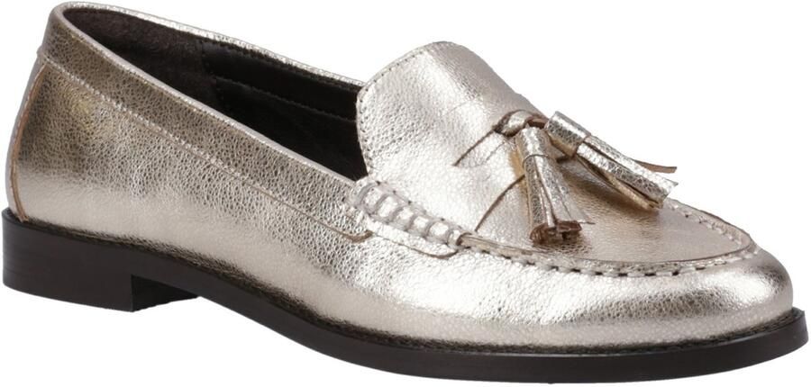 Hush Puppies Connie Dames Gouden Loafers Van Leer