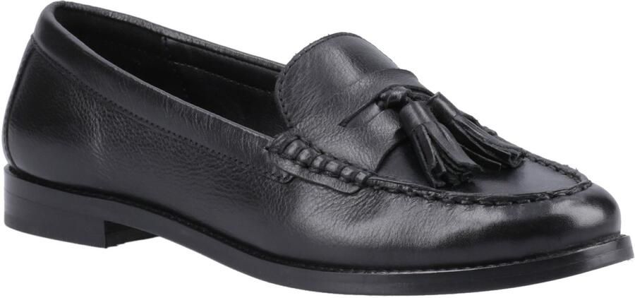 Hush Puppies Connie Dames Zwarte Leren Instappers