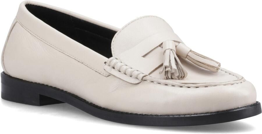 Hush Puppies Connie Leren Dames Crème Instappers