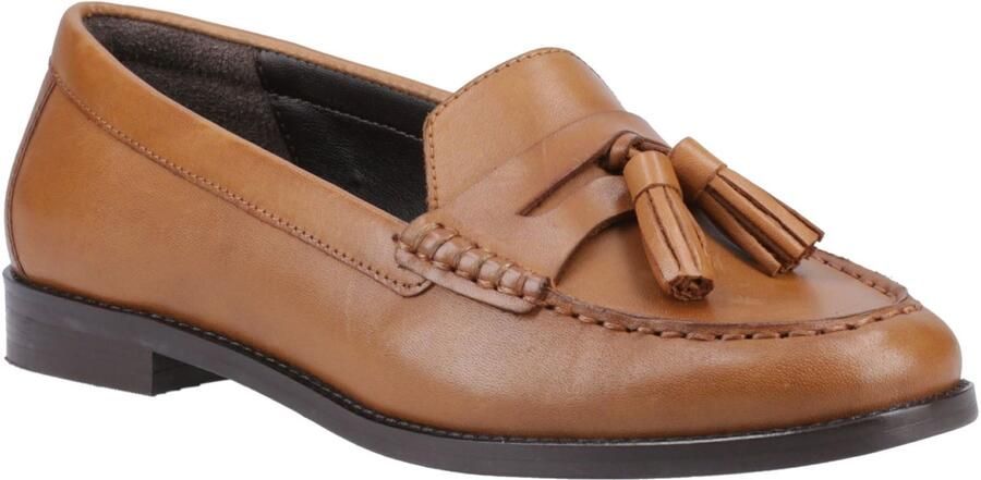 Hush Puppies Connie Leren Dames Tan Mocassins