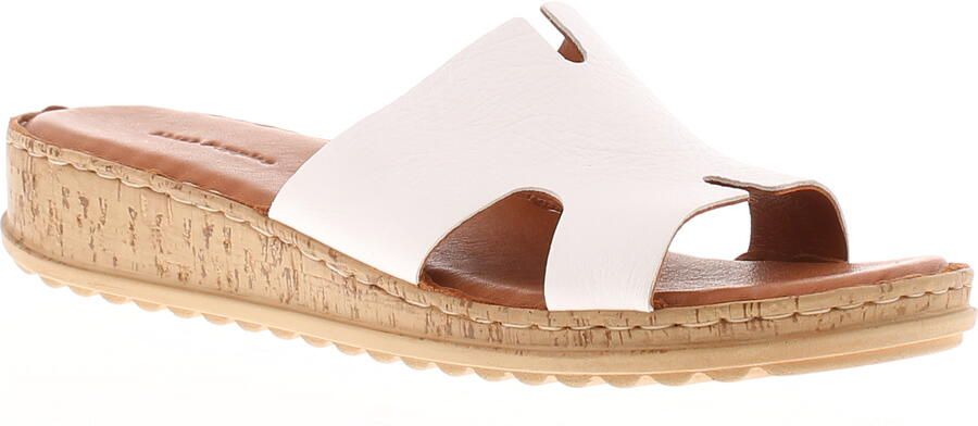 Hush Puppies Dames Sandalen Lage Wedge Eloise Leer Instap Wit