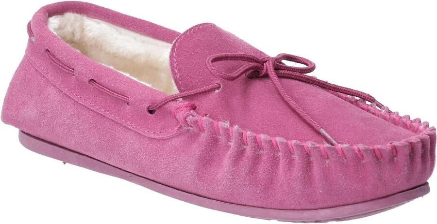 Hush Puppies Dames Allie Slip On Leather Slipper (Rose)
