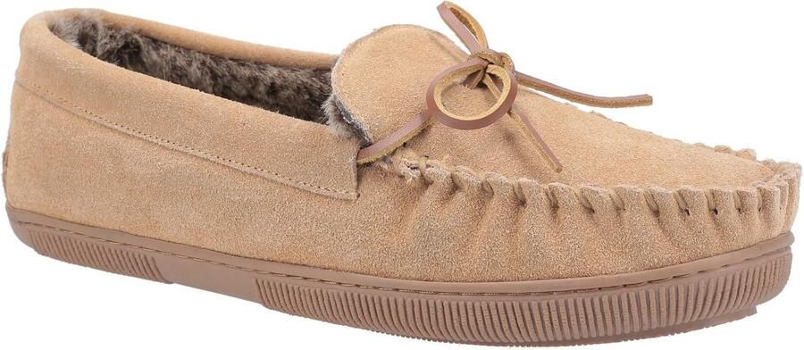 Hush Puppies Dames Allie Slip On Leather Slipper (Tan)