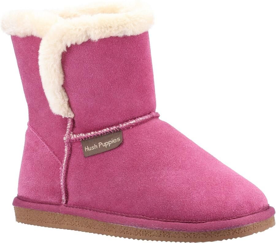 Hush Puppies Dames Ashleigh Slipper Laarzen van Suède (Rose)