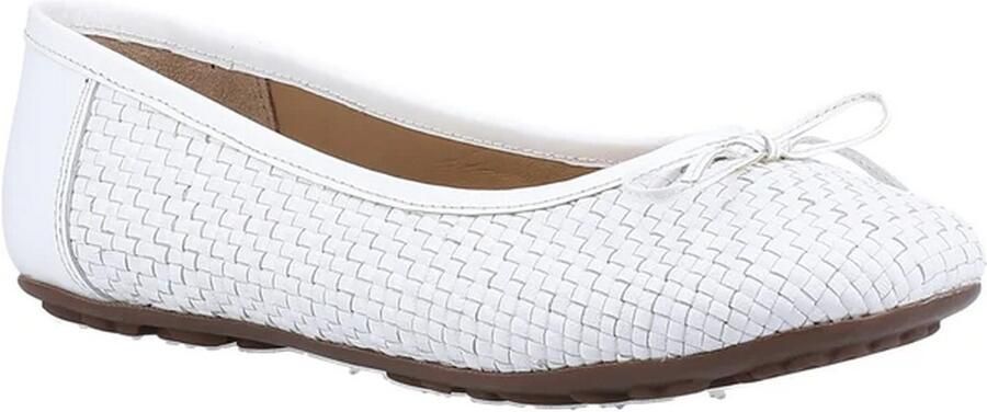 Hush Puppies Dames Ballerina Leren Pompen (Wit)