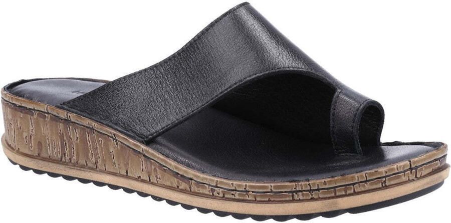 Hush Puppies Dames Elissa Suède Sandalen (Zwart Crème)