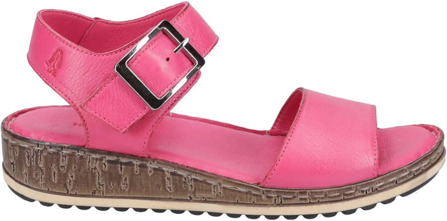 Hush Puppies Dames Ellie leren wig sandalen (Roze)
