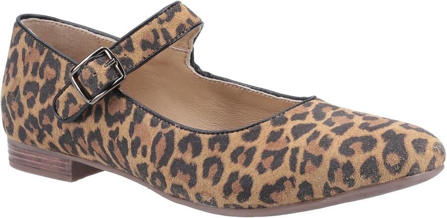 Hush Puppies Dames Melissa Leopard Suede Mary Janes (Bruin zwart)