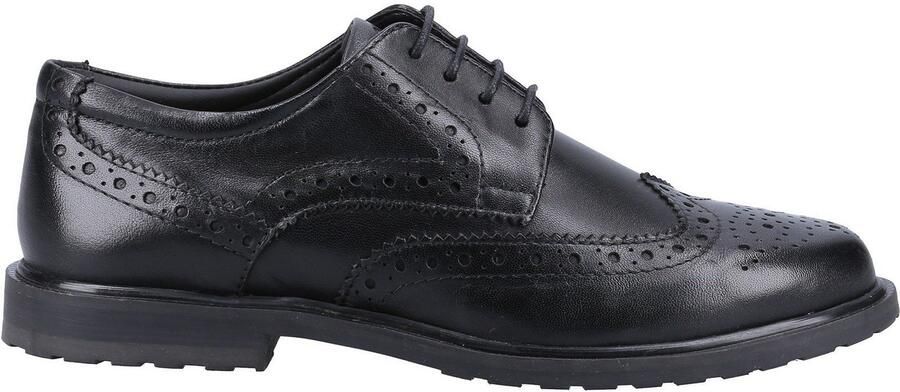 Hush Puppies Dames Verity Leren Brogues (Zwart octrooi)
