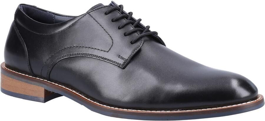 Hush Puppies Damien Veterschoenen Leer Mannen Zwart