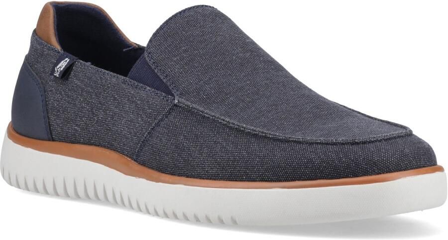Hush Puppies Damon Slip-on Textiel Heren Navy Loafers