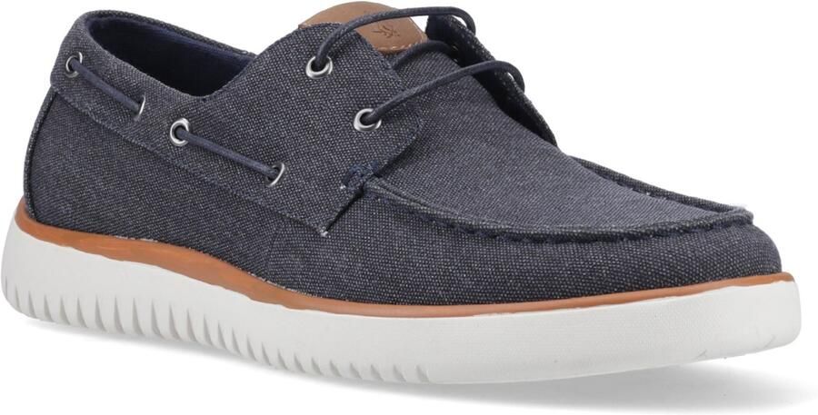 Hush Puppies Daniel Canvas Heren Marineblauwe Bootsschoenen