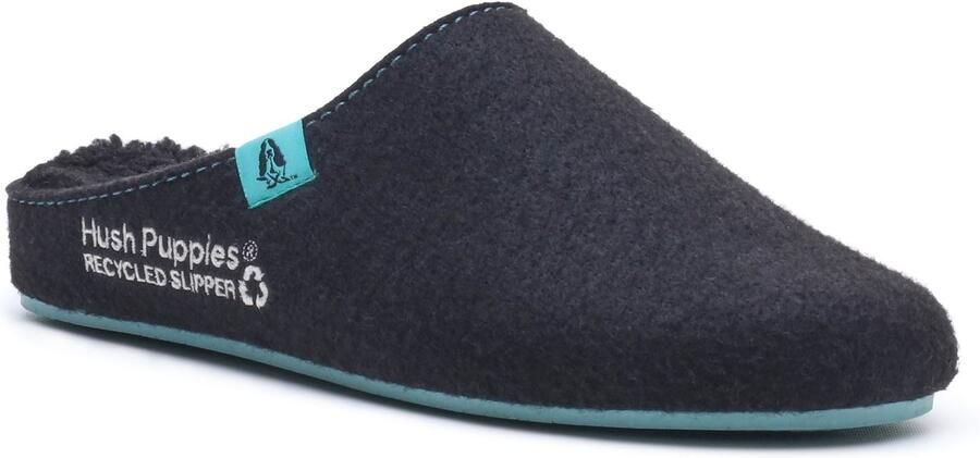 Hush Puppies De Goede Polyester Heren Zwarte Turquoise Slippers