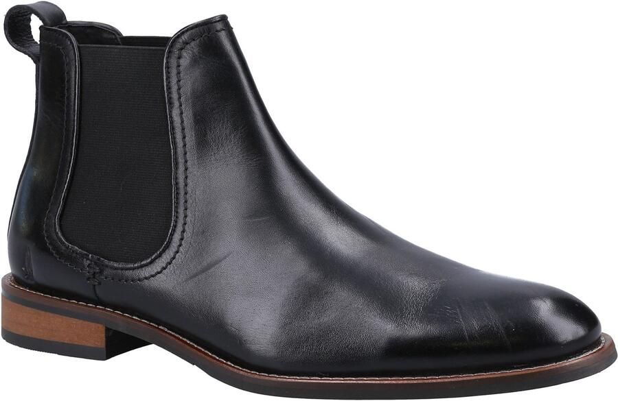 Hush Puppies Diego Chelsea Leren Heren Zwarte Laarzen