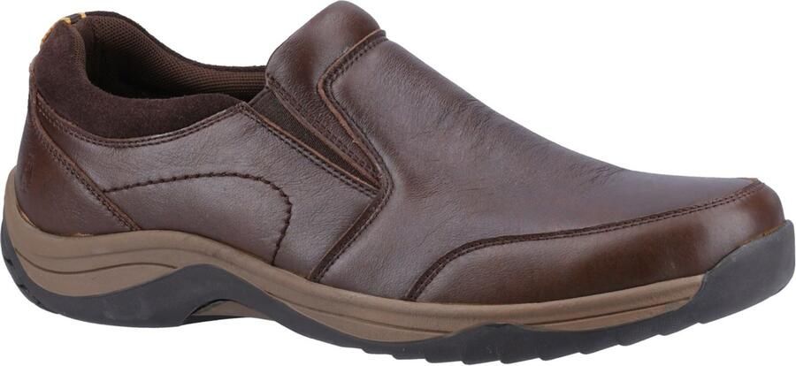 Hush Puppies Donald Leren Mannen Koffie Moccasins Schoenen