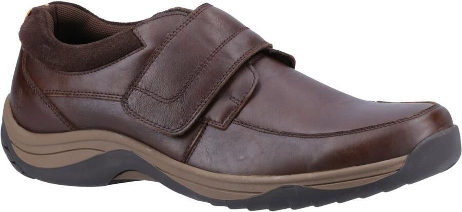 Hush Puppies Douglas Leren Heren Koffie Mocassins Schoenen