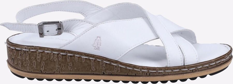 Hush Puppies Elena Cross Over Wedge Sandalen LEER Dames