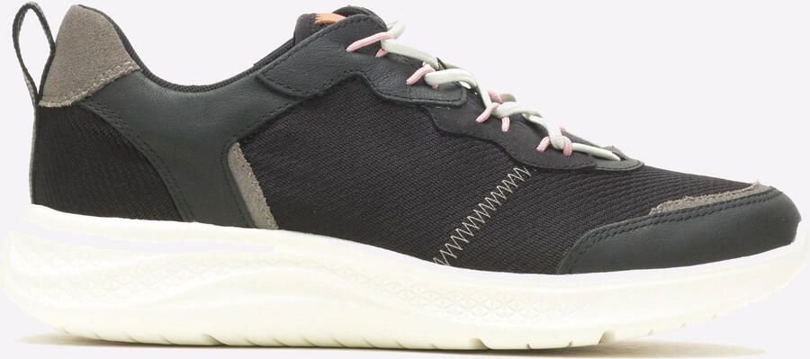 Hush Puppies Elevate Bungee Leren Zwarte Sneakers Voor Dames