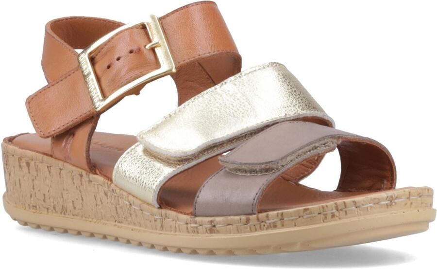 Hush Puppies Eliana Sandalen Leer Dames Gouden