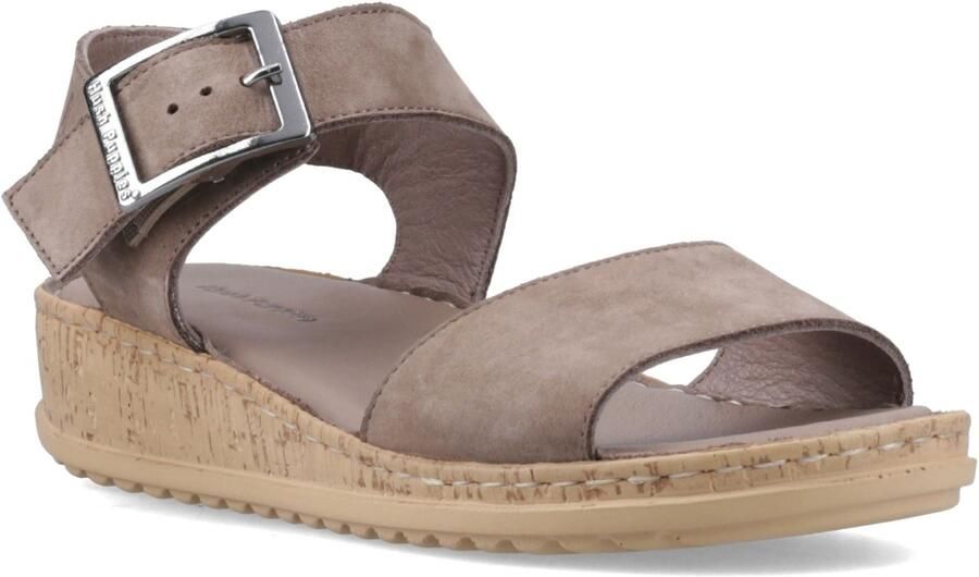 Hush Puppies Ellie Leren Vrouwen Fossiel Sandalen