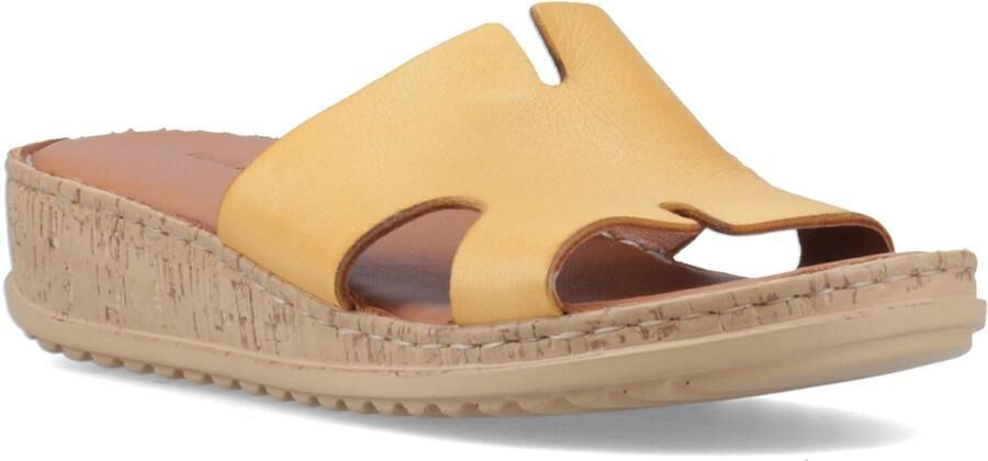 Hush Puppies Eloise Leren Dames Mosterd Sandalen
