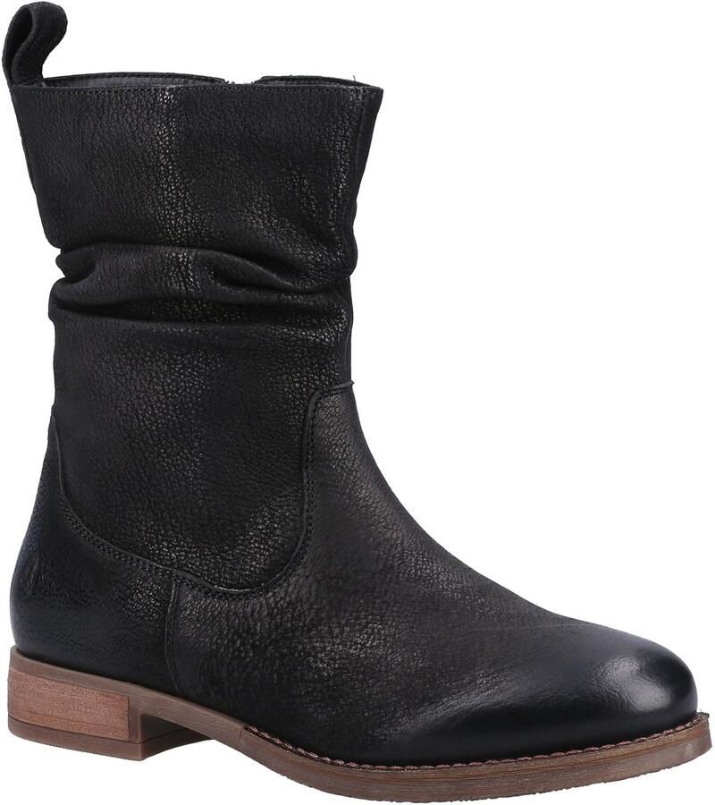 Hush Puppies Emilia Leren Vrouwen Laarzen Zwart