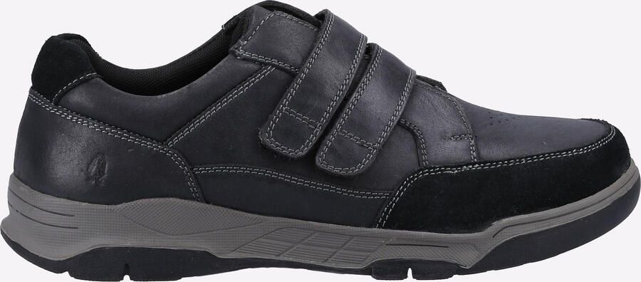 Hush Puppies Fabian Double Strap Leren Zwarte Heren Loafers
