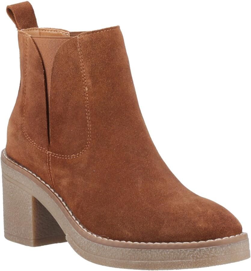 Hush Puppies Felicia Suède Dames Tan Geklede Chelsea Laarsjes