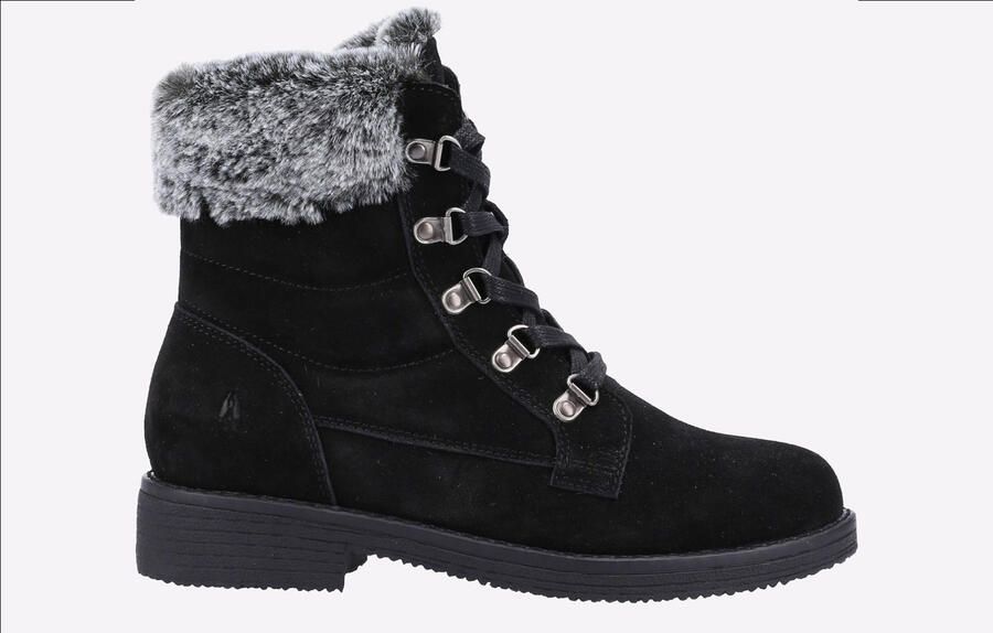 Hush Puppies Florence Leren Dames Zwarte Laarzen