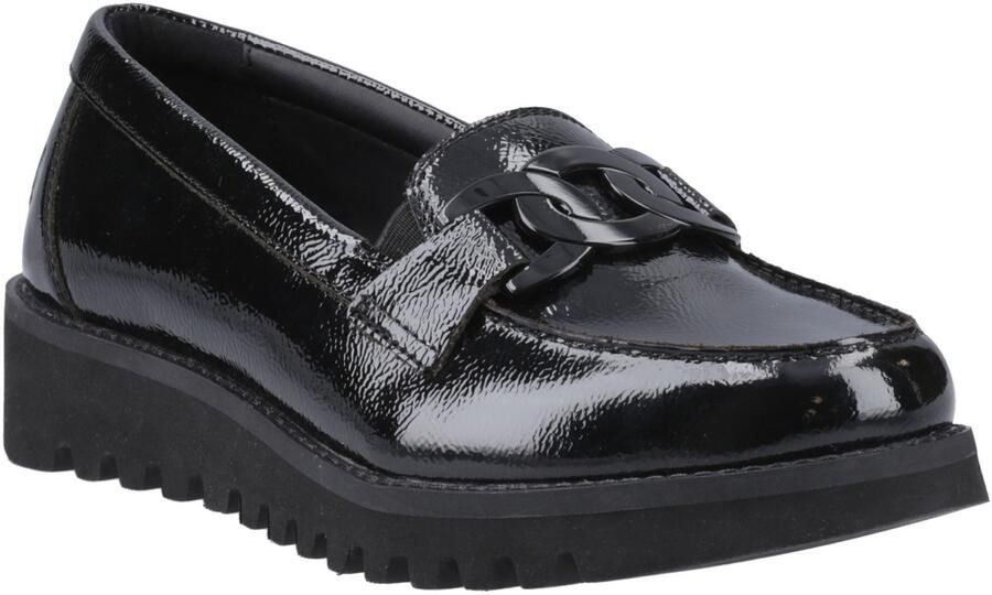 Hush Puppies Francis Loafer Patent Meisjes Zwarte Leren Mocassins