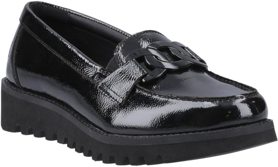 Hush Puppies Francis Loafer Patent Meisjes Zwarte Leren Mocassins