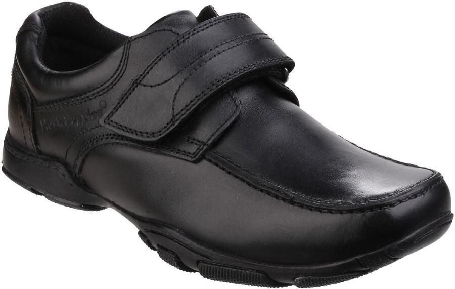 Hush Puppies Freddy 2 Junior Leren Jongens Zwarte Schoenen