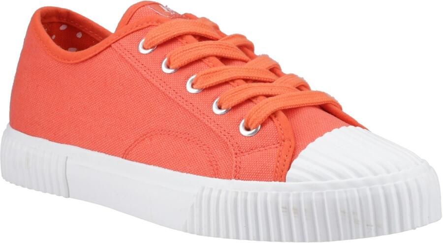 Hush Puppies Freya Canvas Textiel Dames Oranje Sneakers
