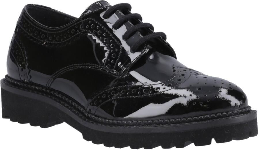 Hush Puppies Gabi Lace Up Meisjes Zwart Leren Brogues
