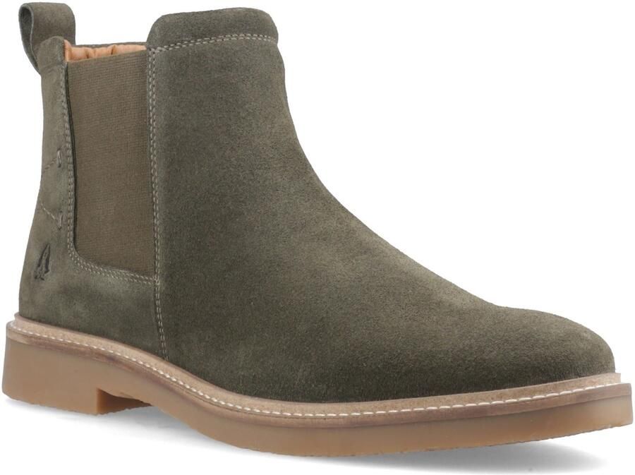 Hush Puppies Gareth Chelsea Leren Heren Khaki Boots