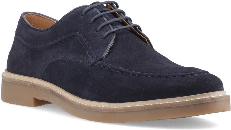 Hush Puppies Genny Leren Heren Navy Veterschoenen