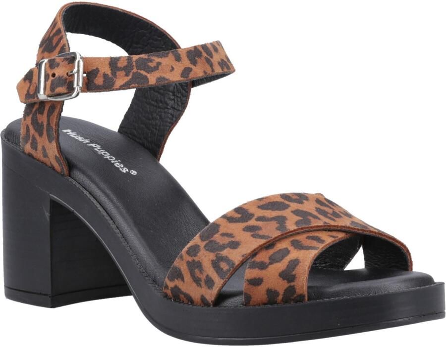 Hush Puppies Georgia Leren Sandalen Met Luipaardprint Voor Dames