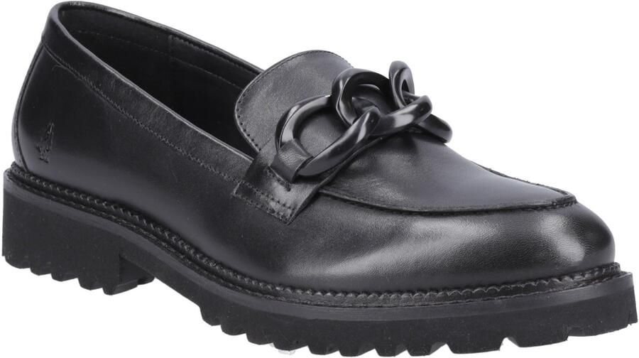 Hush Puppies Gianna Leer Vrouwen Zwarte Loafers