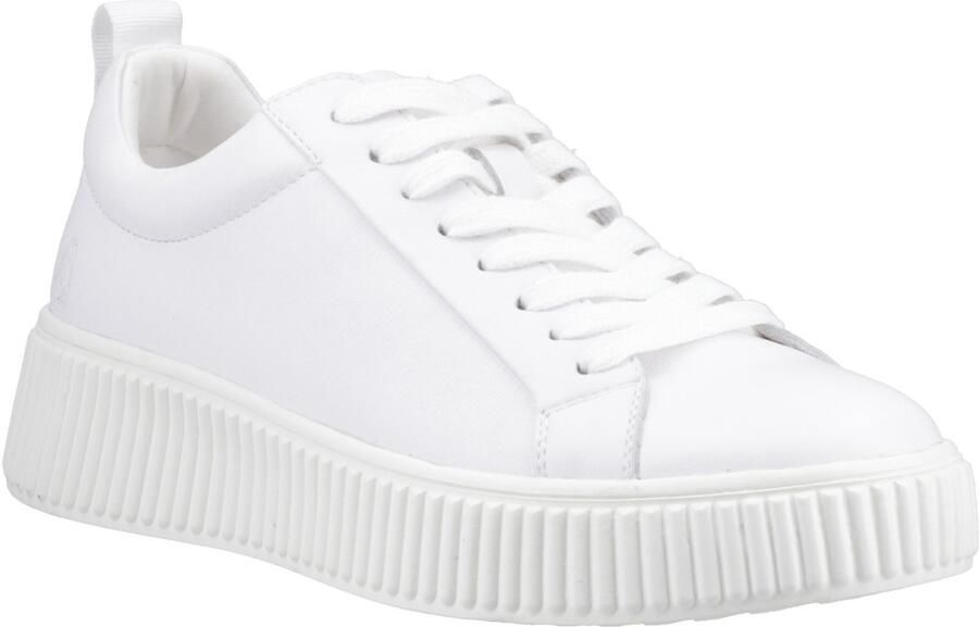 Hush Puppies Harlow Leren Vrouwen Witte Sneakers