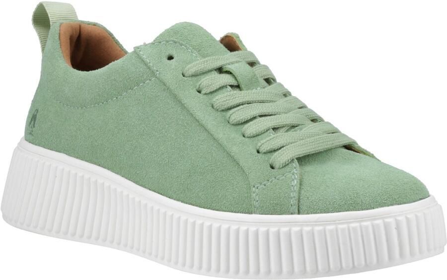 Hush Puppies Harlow Suède Dames Groen Sneakers