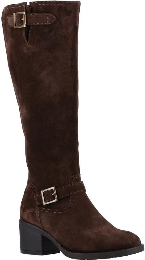 Hush Puppies Heidi Leder Vrouwen Bruin Suede Laarzen